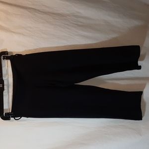 Body Up Black Capri Knit Leggings Button Trim Womens Medium